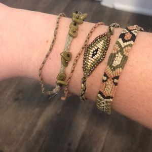 Layered bracelets
